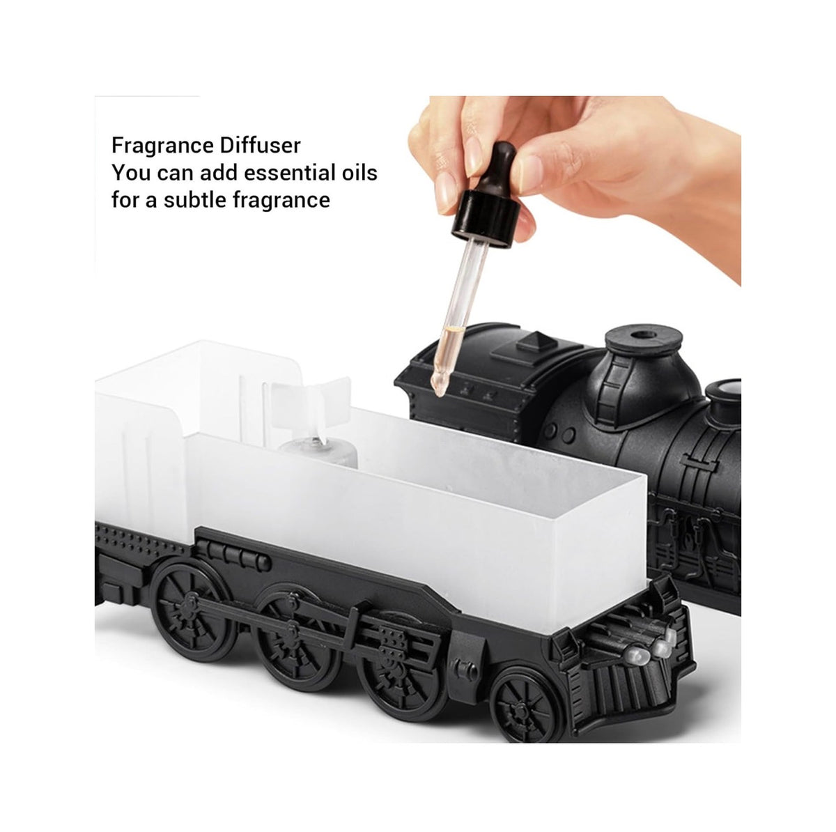 Train-Shaped 300 mL Humidifier & Essential Oil Diffuser with Remote