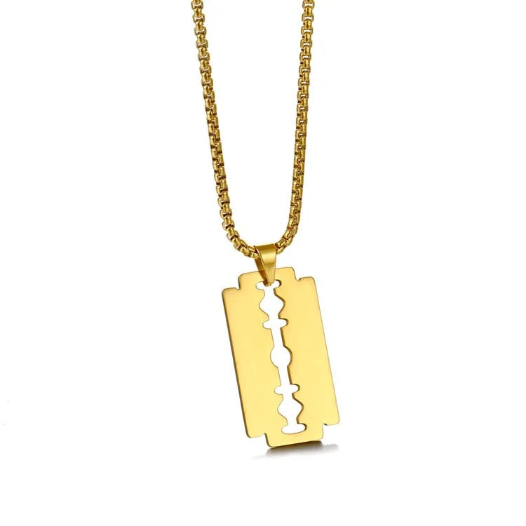 Stainless Steel Razor Blade Designed Necklace