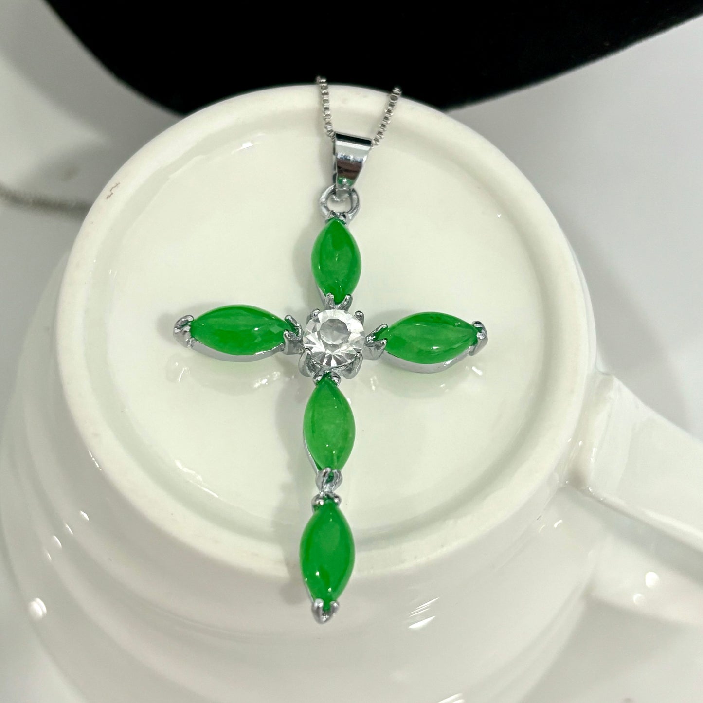 Jade Cross Necklace