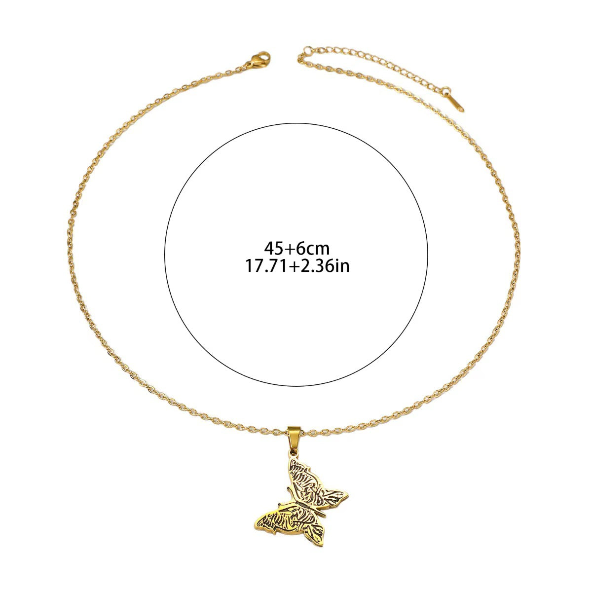 Sabr & Amal “Patience & Hope” Arabic Butterfly Necklace