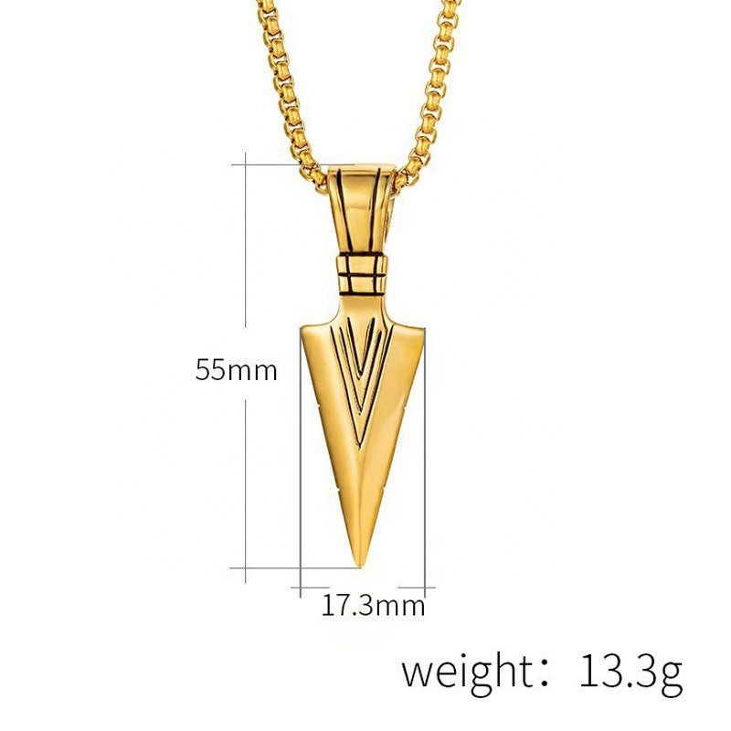 Stainless Steel Arrow Head Necklace