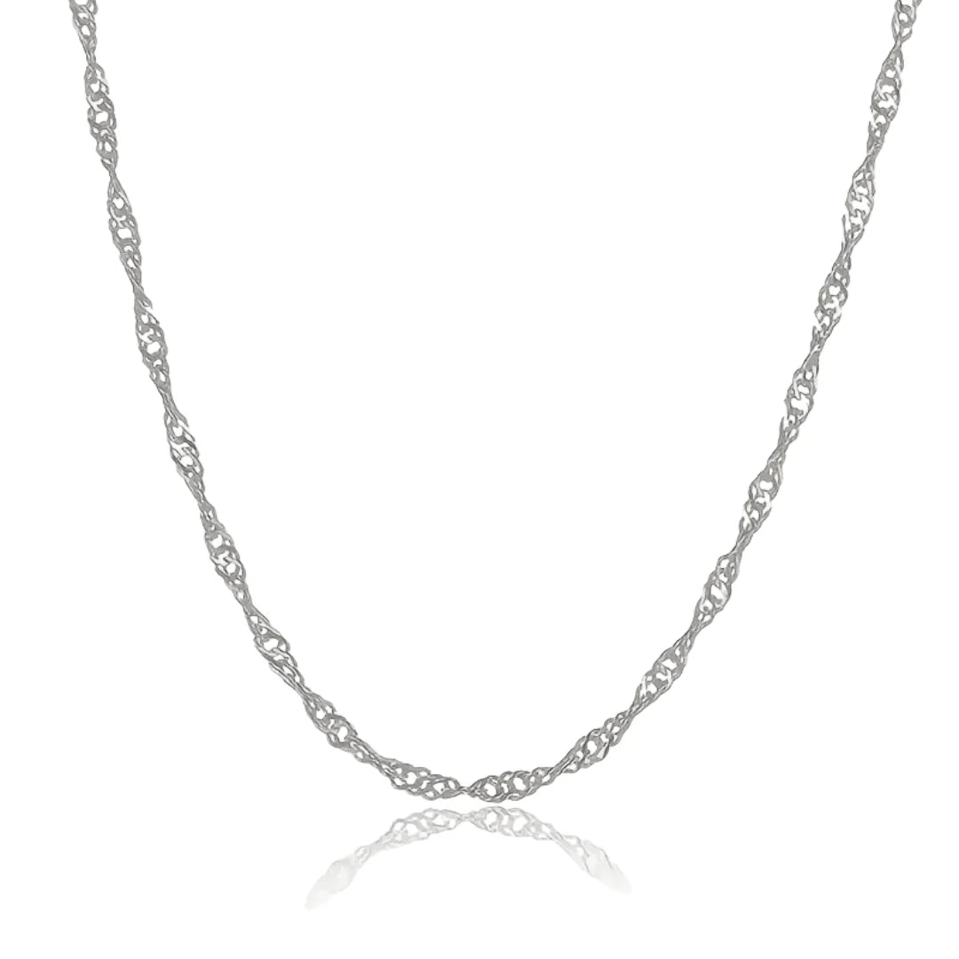 High Quality Stainless Steel Dainty Water Wave Chain (50cm Length)