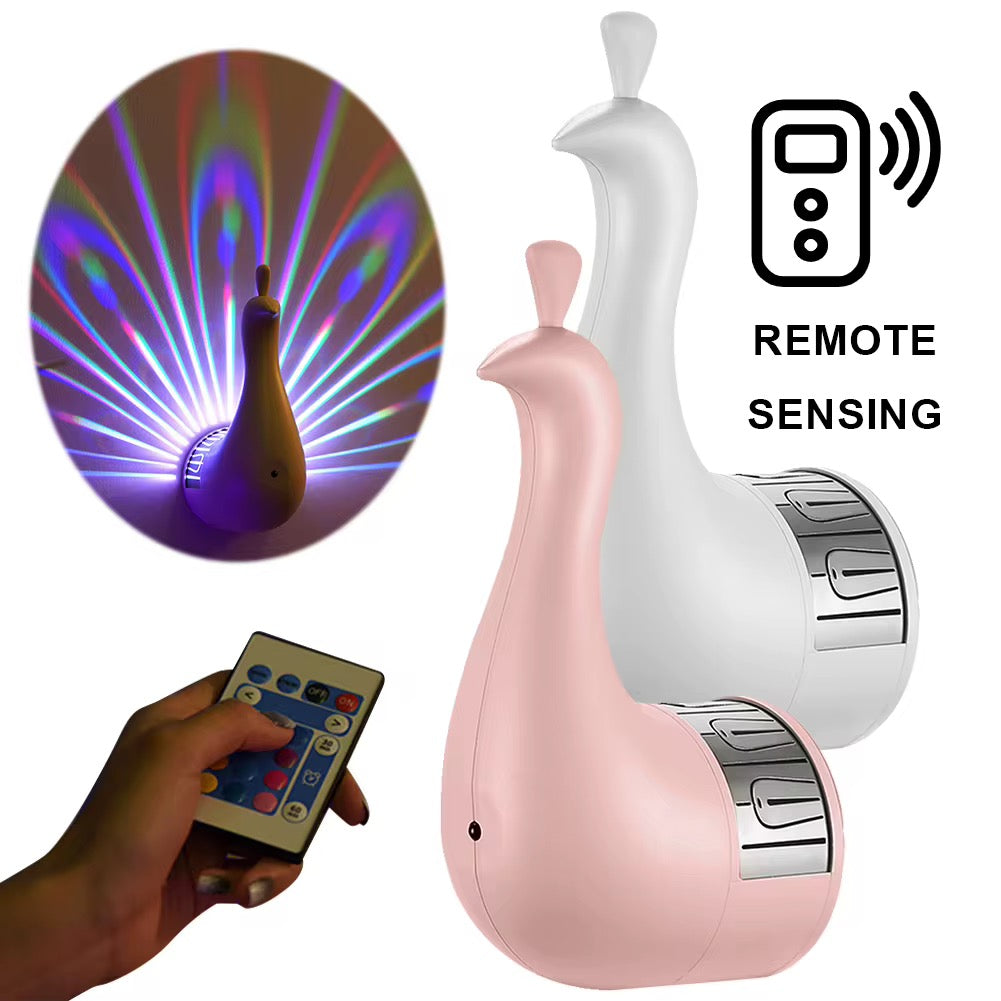 Peacock RGB 12 Color Wall Light + Remote Control