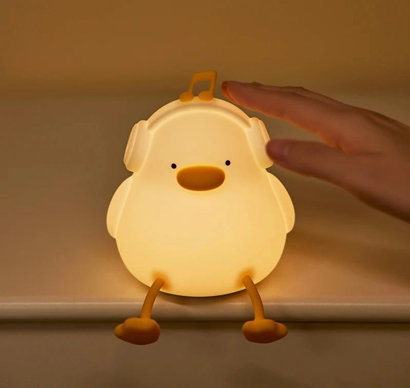 Adorable Squishy Silicone Animal Night Light (Duck with Long Legs)