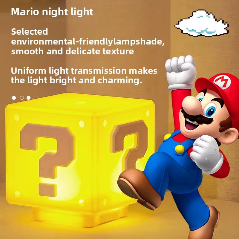 Mario Question Mark LED Night Lamp with Sound Effects