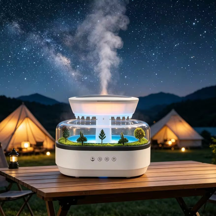 Forest Landscape Rain Drop Humidifier / Diffuser + Relaxation Music