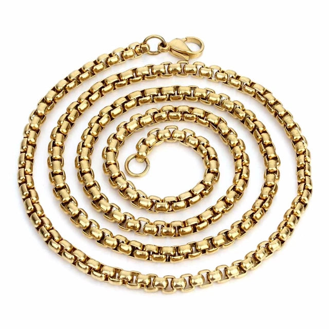 Stainless Steel Round Box Chain (3MM-60CM)