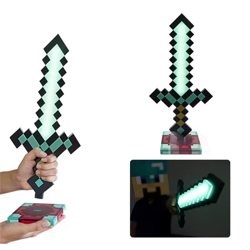 Minecraft Pixel Sword LED Night Light / Minecraft LED Diamond Sword Lamp