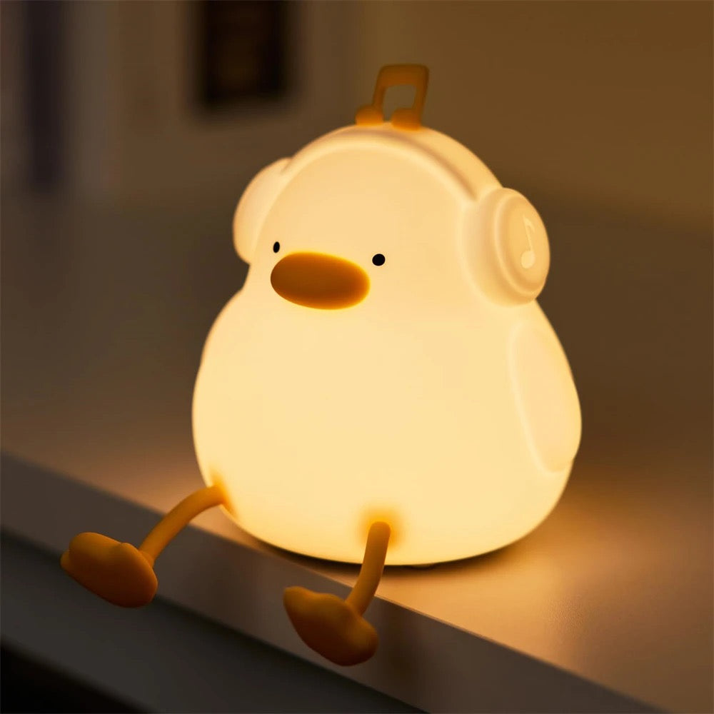 Adorable Squishy Silicone Animal Night Light (Duck with Long Legs)