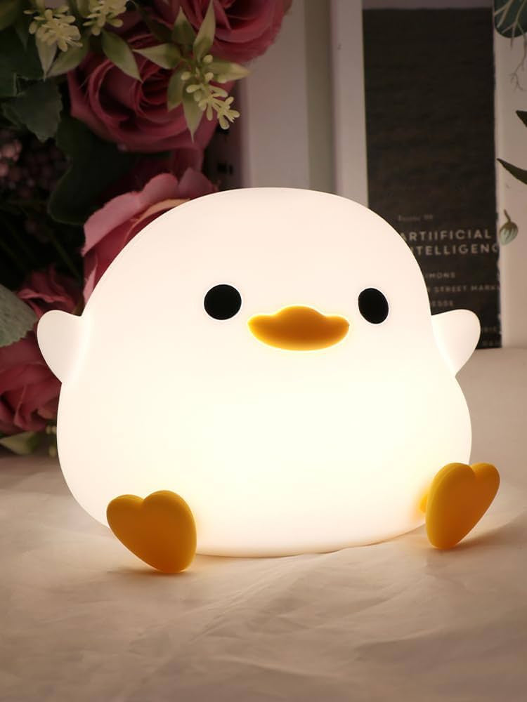 Adorable Squishy Silicone Animal Night Light (Baby Duck)