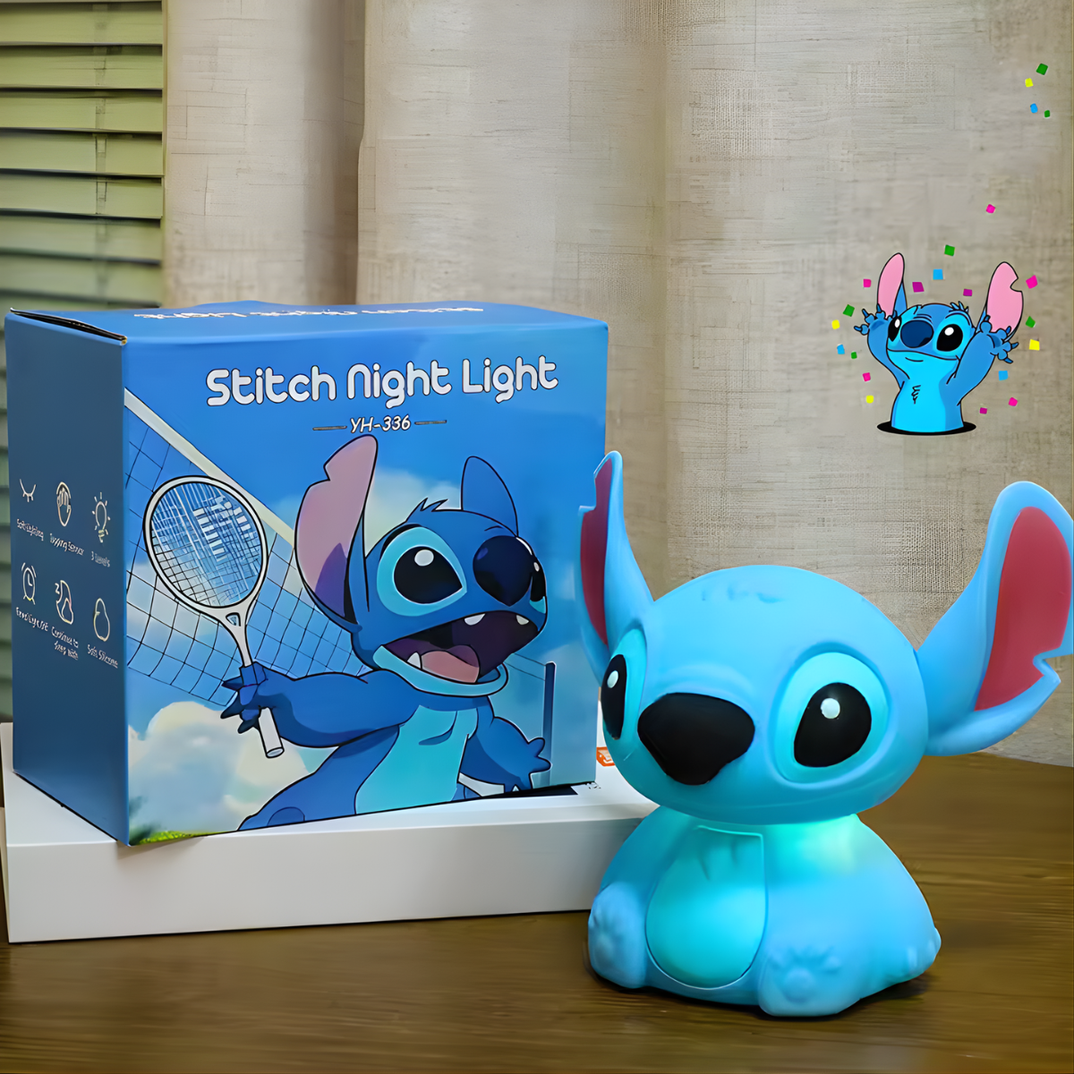 Stitch 7-Color Squishy Silicone Night Light