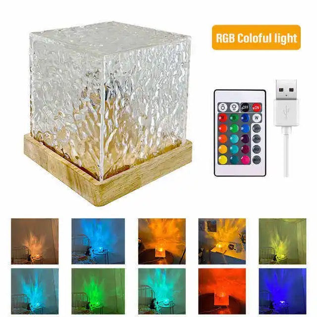 Aurora Cube Northern Lights Projector Lamp (16 Colors LED + Remote)