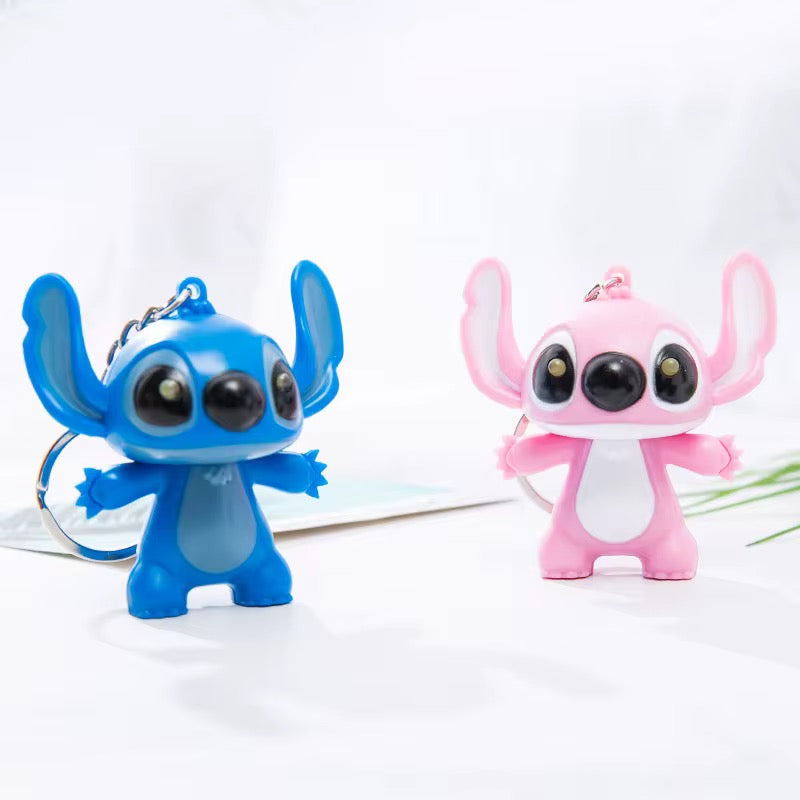 Stitch & Angel Adorable Talking & Lighting Keychains