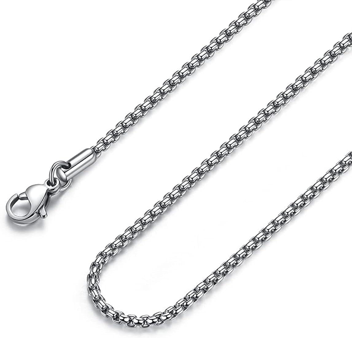 Stainless Steel Round Box Chain (3MM-60CM)