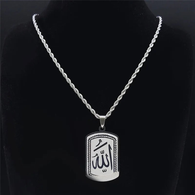 Stainless Steel “Allah” Islamic Gods Names Necklace