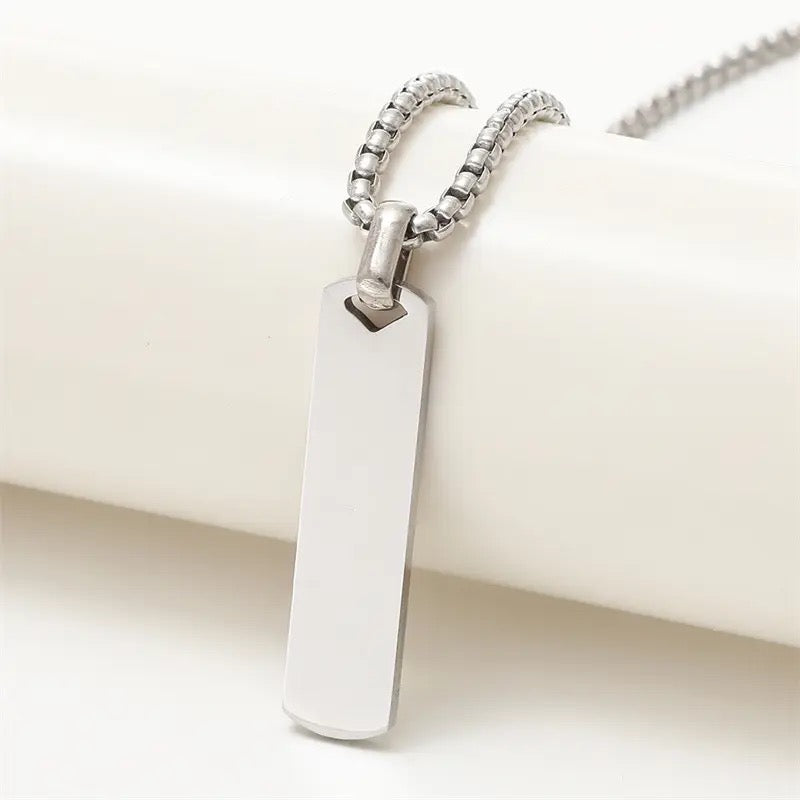 Customizable Stainless-Steel Necklace with Engraving