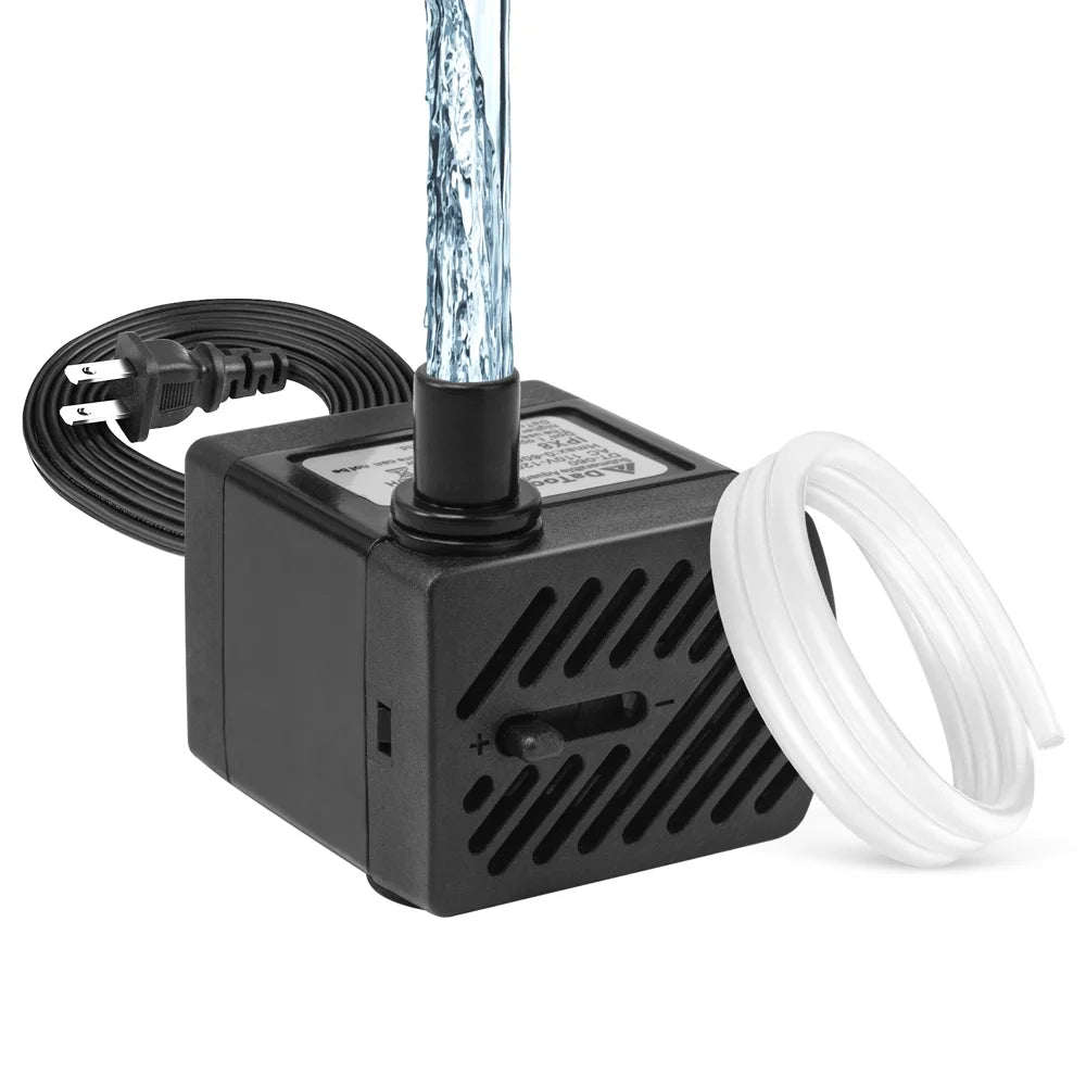 Mini Water Fountain Pump (50GPH 3W), Ultra Quiet Submersible Water Pump