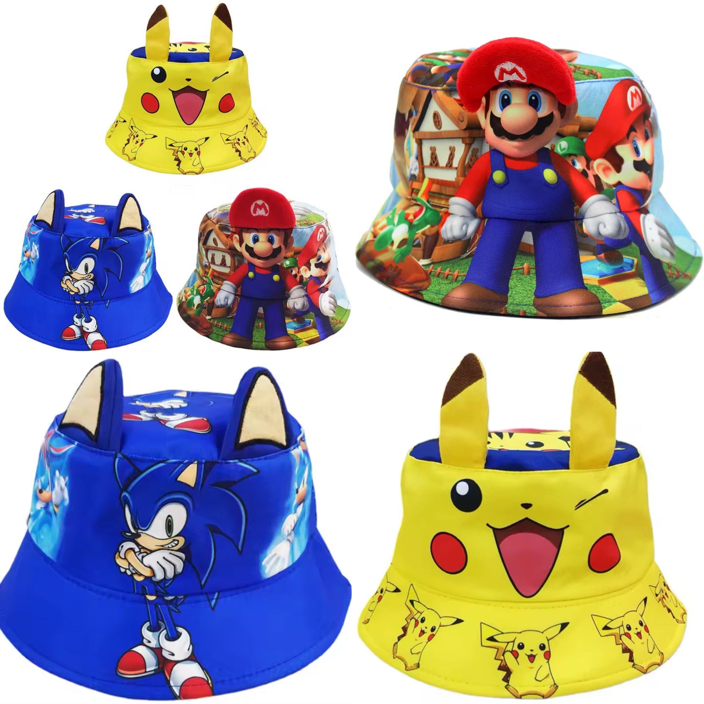 3D Printed Kids Bucket Hats - Cartoon & Game Characters Edition