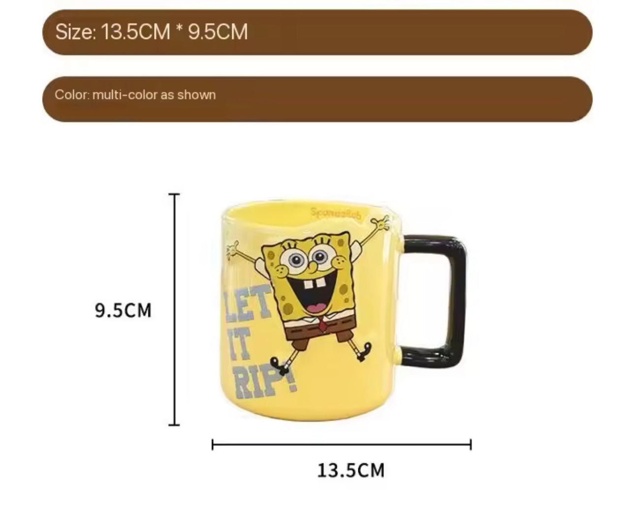 Official Branded SpongeBob Ceramic Mugs (500ml)