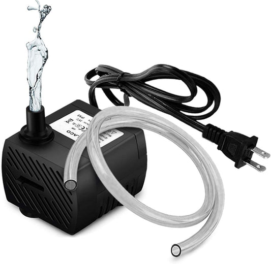 Mini Water Fountain Pump (50GPH 3W), Ultra Quiet Submersible Water Pump