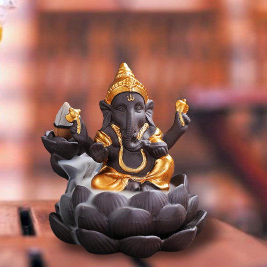 Lord Ganesh Back Flow Incense Holder