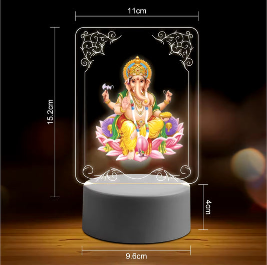 Hinduism/ Hindu Gods 3D Acrylic Night Lamp (Lord Ganesh)