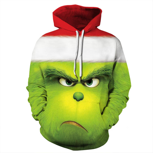 Christmas Grinch 3D Print Polyester Hoodie