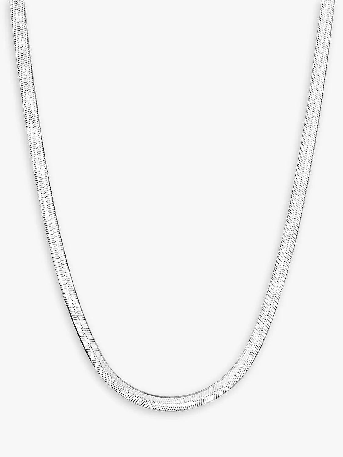 Stainless Steel Flat Snake Link Necklace Thin 2MM (22” - 56cm)