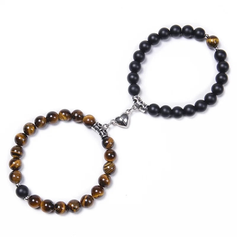 Natural Stone Distance Magnetic Bracelets (8MM) - Relationship/ Friendship