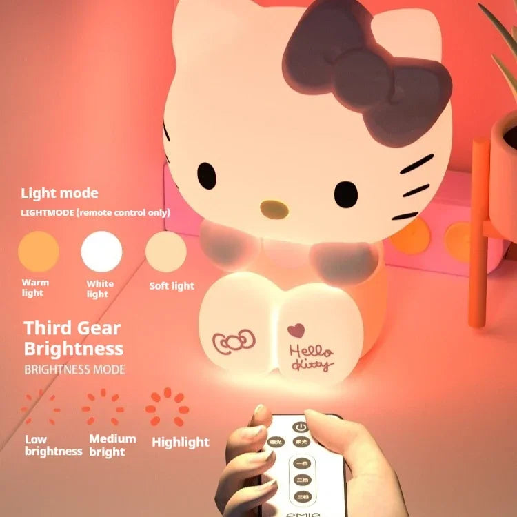 LIMITED EDITION- Large Hello Kitty Squishy Silicone Night Light + Remote