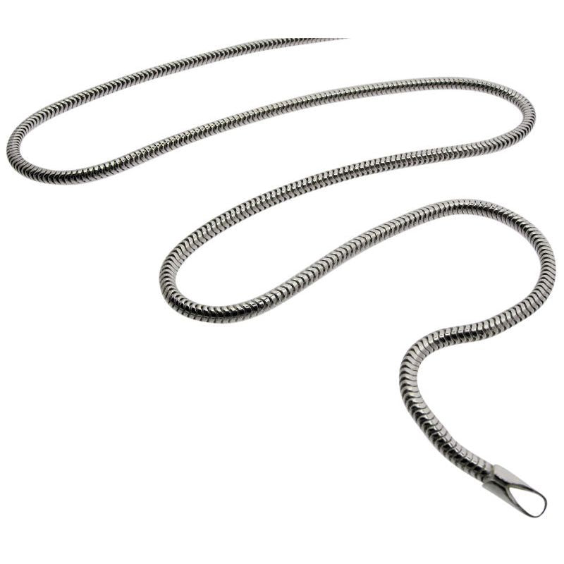 Stainless Steel Flat Snake Link Necklace Thin 2MM (22” - 56cm)