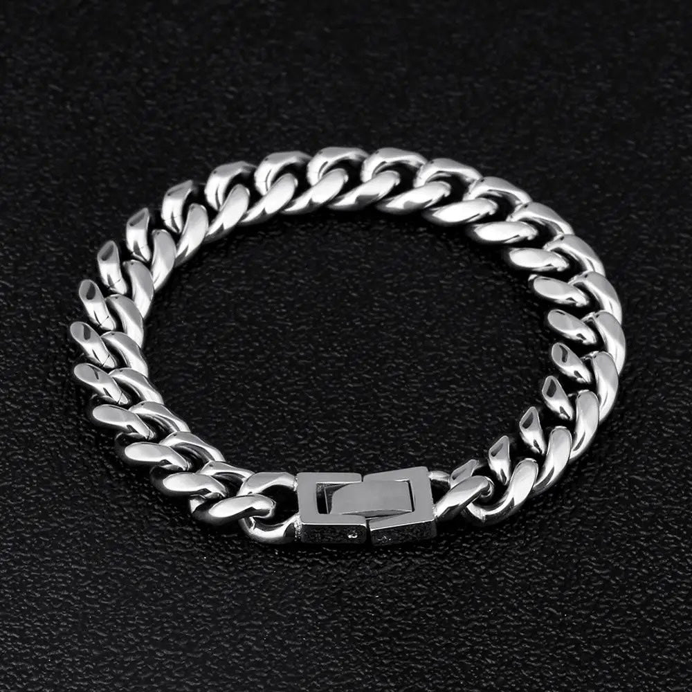 High Quality Thick Stainless Steel Cuban Bracelets (10mm)