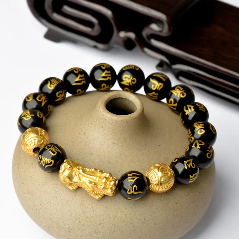 24k Gold Plated Feng Shui Wealth Pixiu Bracelet