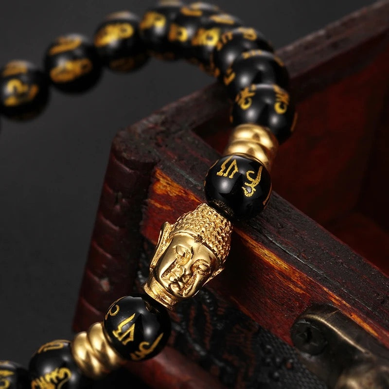 Buddha Feng Shui Mantra Bracelet (8MM)