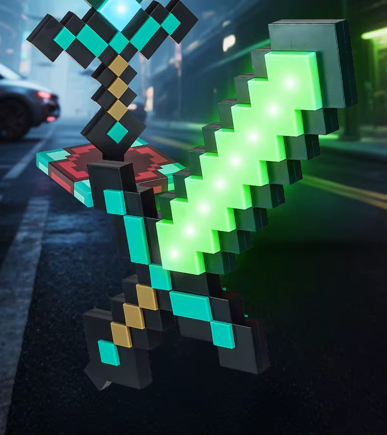 Minecraft Pixel Sword LED Night Light / Minecraft LED Diamond Sword Lamp