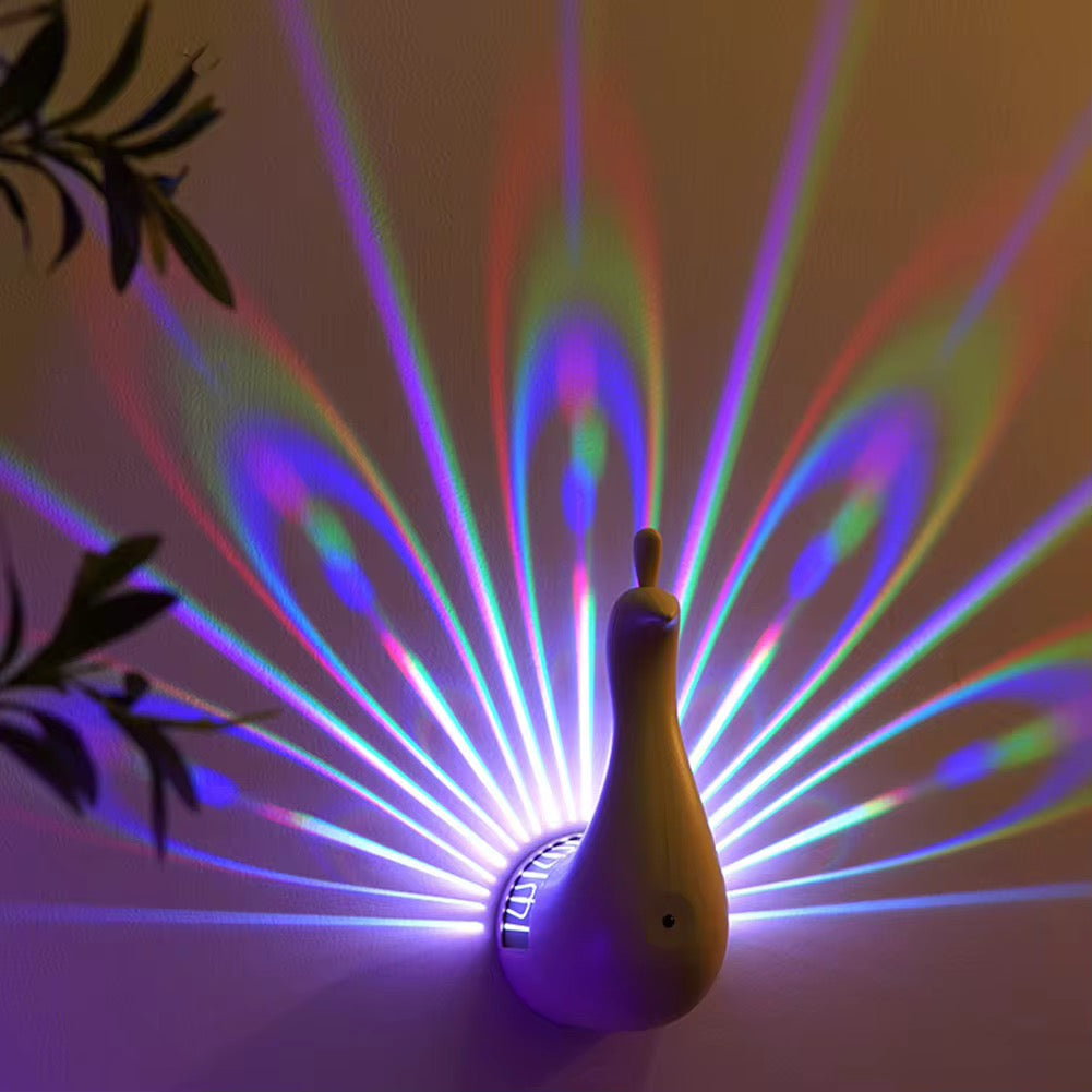 Peacock RGB 12 Color Wall Light + Remote Control