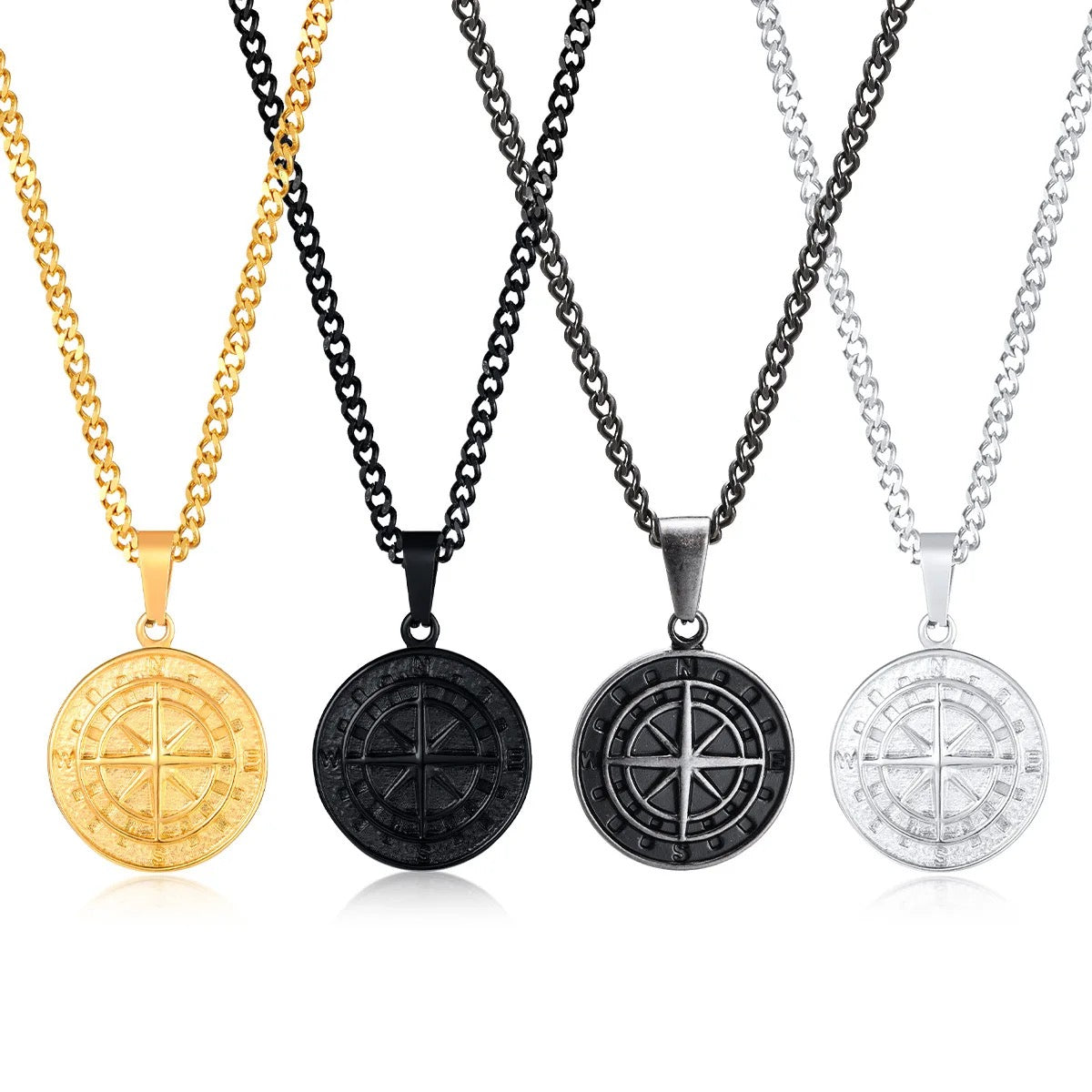 Stainless Steel Compass - Navigation Necklace