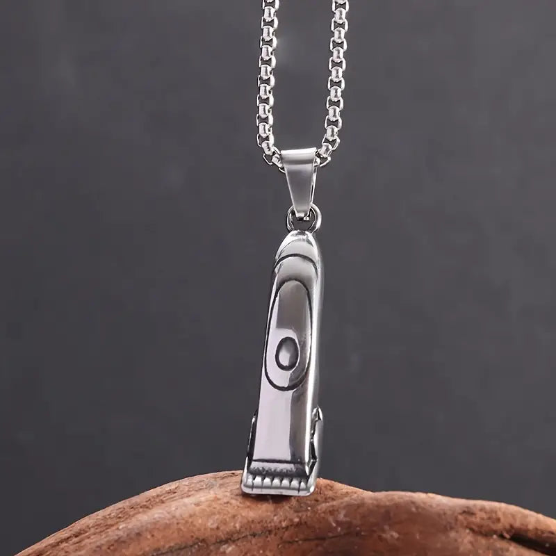 Stainless Steel Barber Haircut Shaver Necklace