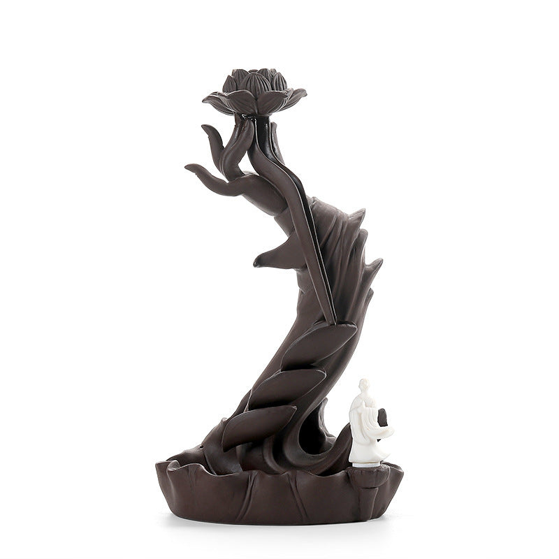 Buddha Incense Holder + 10 Free Back-Flow Incense