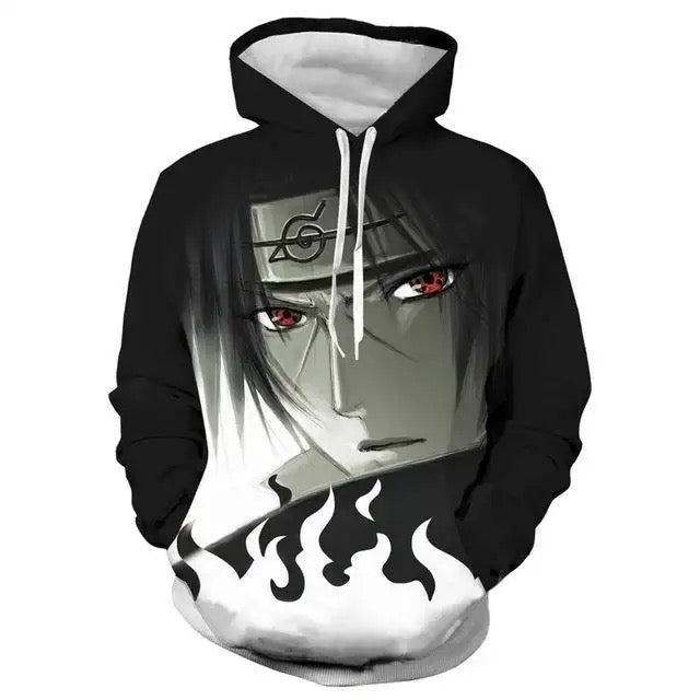 Anime Naruto Itachi 3D Print Polyester Hoodies – - Main Image