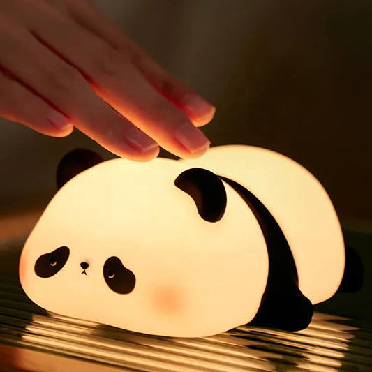 Adorable Squishy Silicone Animal Night Light (Panda Down)