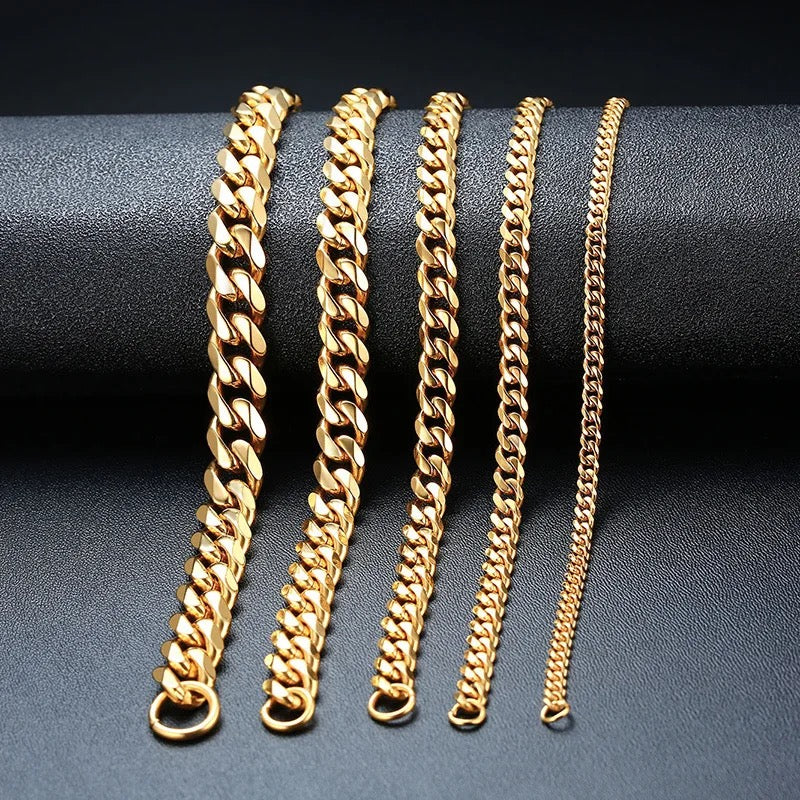 Stainless Steel Cuban Links Chains (22”)