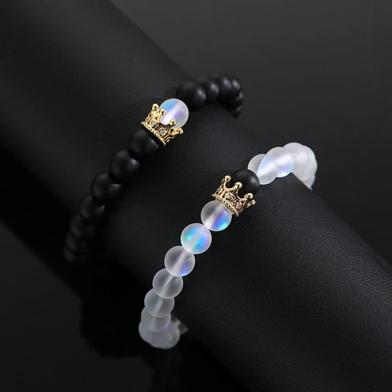 Cute Distance/ Relationship Moonstone Bracelets