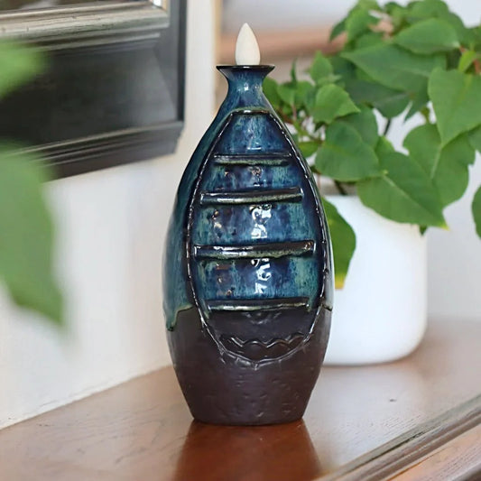 Back-Flow Incense Holder + 10 Free Incense Cones