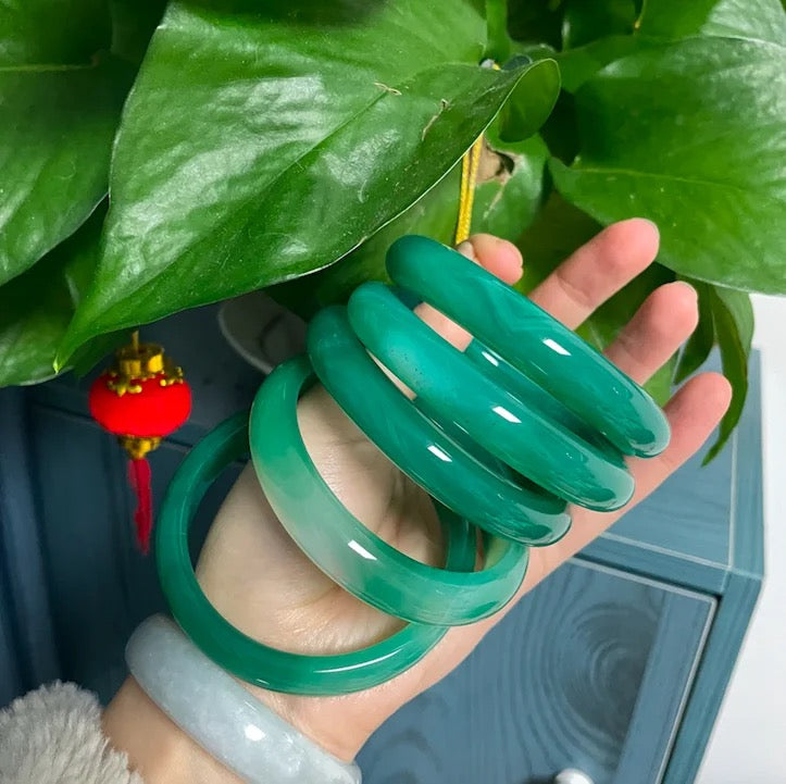 Grade-A Solid Jade Bangles