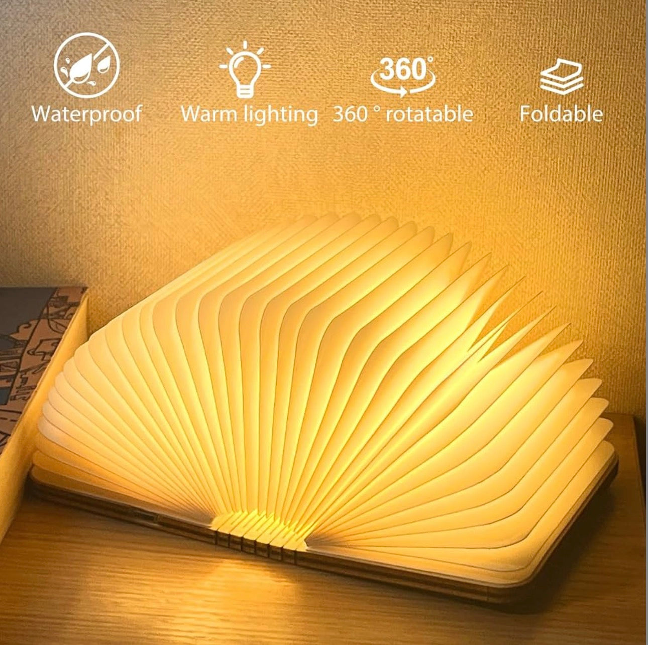 LumiFold 360° Foldable LED Magic Book Lamp