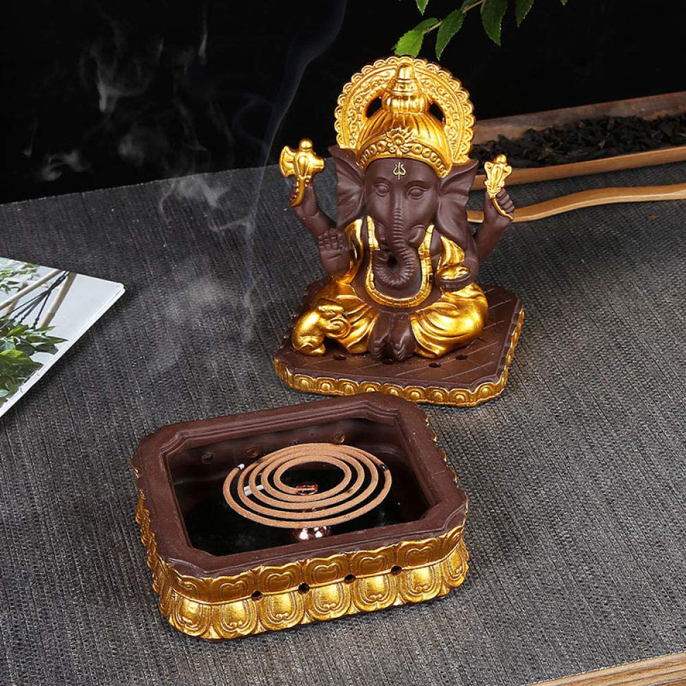 Religious Lord Ganesh Incense Holder (Regular / Coil Incense)