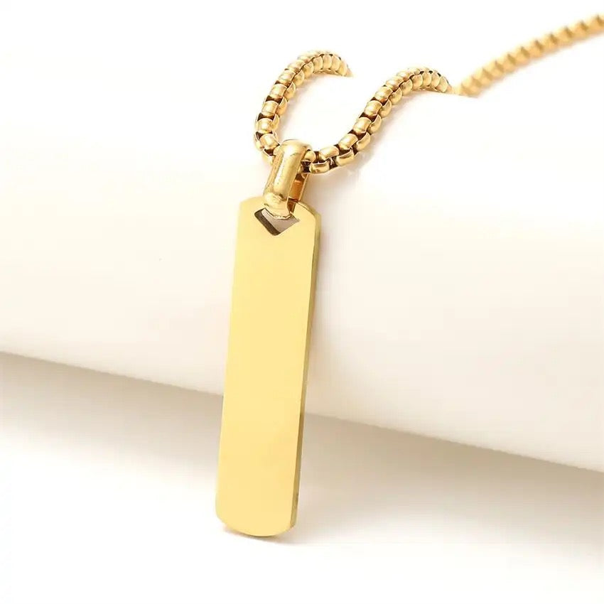 Customizable Stainless-Steel Necklace with Engraving