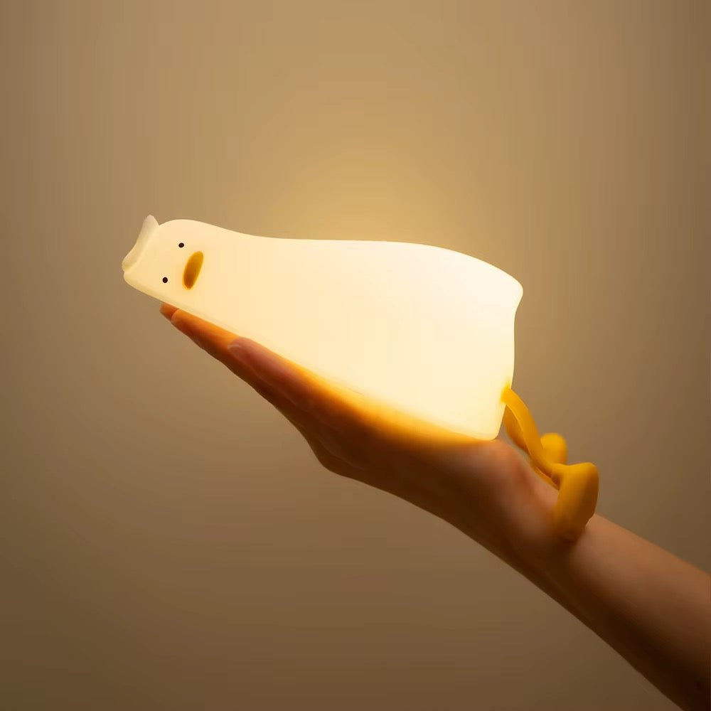 Adorable Squishy Silicone Animal Night Light (Duck with Long Legs)