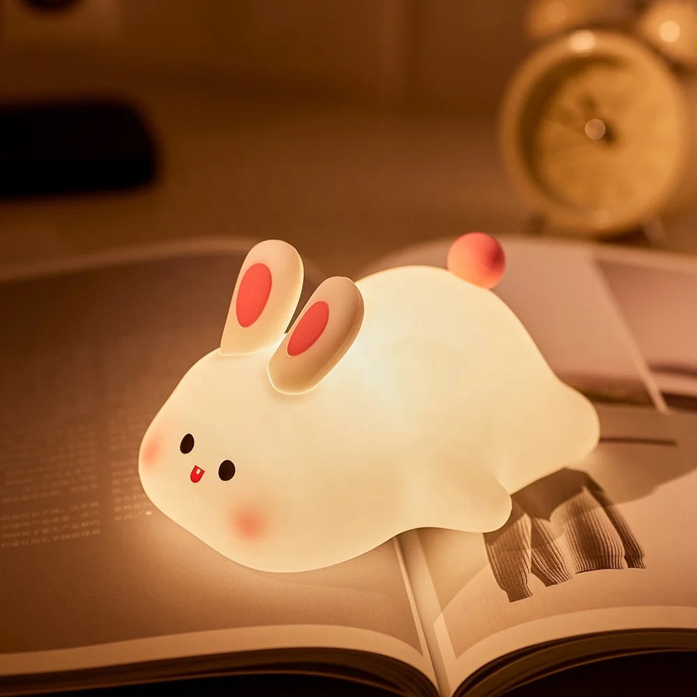 Adorable Squishy Silicone Animal Night Light (Rabbit)